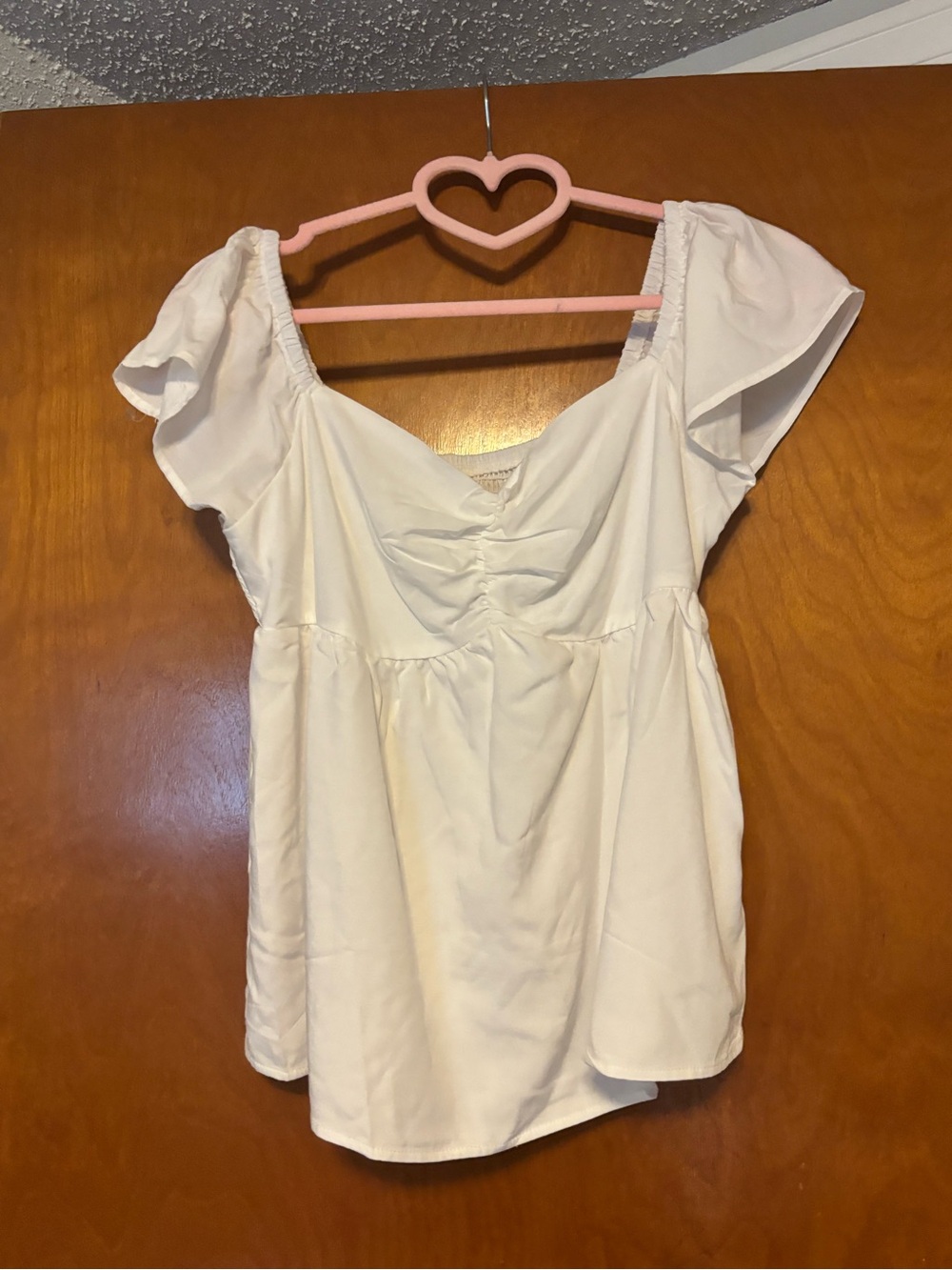 Women's White Puff Sleeve Babydoll Top